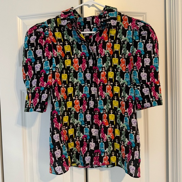 Colorful Patterned Women's Top - Picture 2 of 4